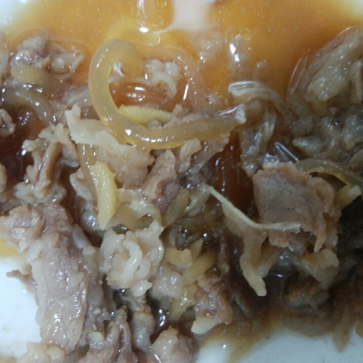 簡単牛肉のめんつゆ煮